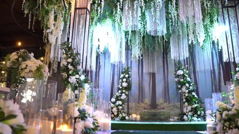 Floral decorations for festive wedding ceremony