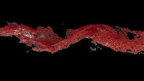 Realistic with pink stream strawberry juice on black 4k - Powered by Shutterstock - Get 15% off with code: PIKWIZARD15