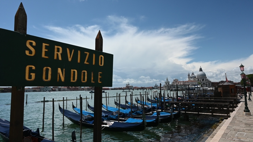 Venice, Italy - Historic buildings between the canals of the lagoon city