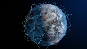 3d animation of a growing network across a realistic earth. Abstract global b - Powered by Shutterstock - Get 15% off with code: PIKWIZARD15