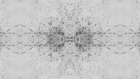 black pattern on a white background changes shape. abstract mandala animation
