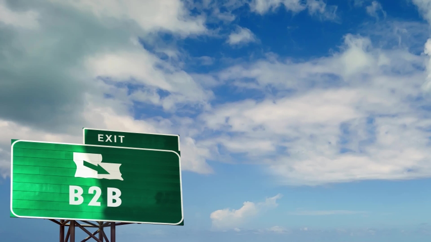 Street Sign the Way to B2B