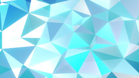 Animated Blue Ice Triangle Fractal Backdrop