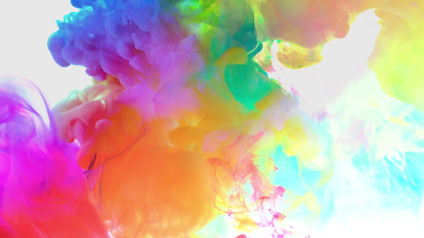 4K , Color paint drops in water , Colorful ink in water, 4K footage Royalty-Free Stock Footage #1054477907