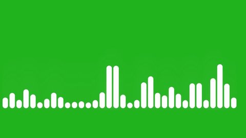 Audio lines motion graphics with green screen background
