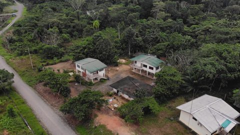 Rural Settlement in Amazon. Drone Aerial view
