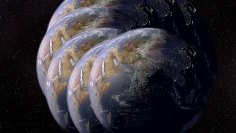Earth 1036: Multiverse planet Earth hypothetical group of multiple universes (Loop).