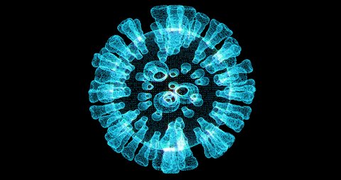 Corona Virus Computer Processing 3d Animation Stock Footage Video (100% ...