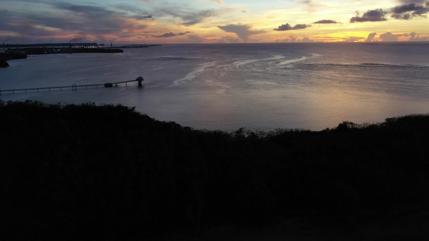beautiful sunset over Piti Guam