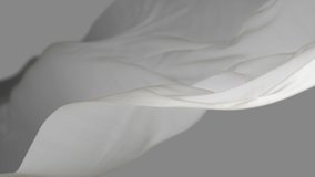 4k White wave satin fabric loop background.Wavy silk cloth fluttering in the wind.tenderness and airiness.3D digital animation of seamless flag waving ribbon streamer riband.  - Powered by Shutterstock - Get 15% off with code: PIKWIZARD15