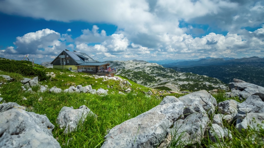 Hut in Hallstatt in Austria at the Top of the Mountain