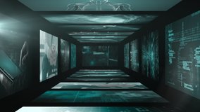 Animation of screens with network of connections, digital data processing, world map, stock market display moving in seamless loop. Finance business stock market global data processing concept - Powered by Shutterstock - Get 15% off with code: PIKWIZARD15