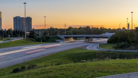Evening traffic on Ottawa highway
