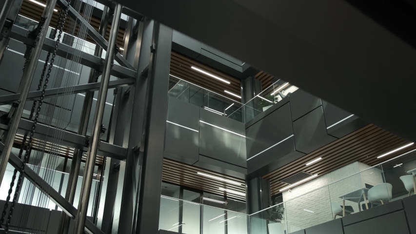 Interior of a business building in loft style