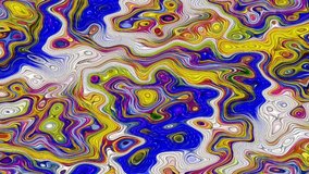 Abstract wave flow loop animation. Colorful wavy graphic template, abstract backgrounds colorful fluid