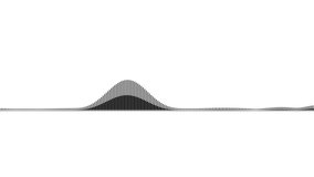 Sound wave isolated on white background. black color digital sound wave equalizer. Audio technology wave concept and design under the concept of black and white emphasize simplicity.