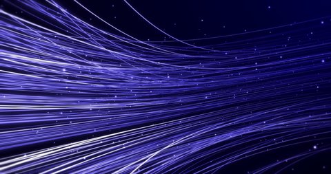 Fiber Optic Cables Data Transfer Abstract Background. Perfect Loop. Futuristic Computer And Technology Related 4K CG Animation.