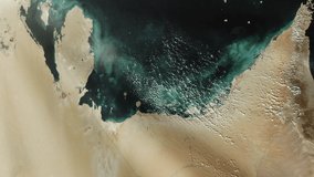 Persian Gulf from Space. Elements of this video furnished by NASA. 