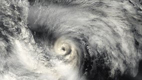 Hurricane Seen from Space. Elements of this video furnished by NASA. 