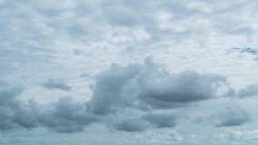 Building motions clouds. Puffy fluffy white clouds sky time lapse. slow moving clouds. B Roll Footage Cloudscape timelapse cloudy. footage timelapse nature 4k. background worship christian concept.