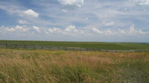 Rolling hills and grassland in rural Kansas