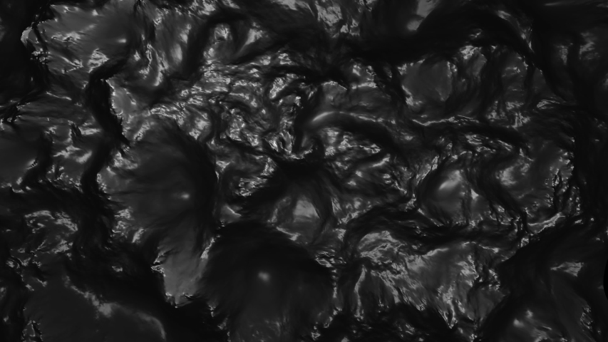 4k Abstract fluid Black liquid water surface flow background Royalty-Free Stock Footage #1054685552