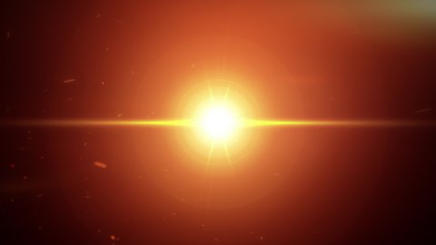 Optical Flares Explosion 4k Footage Glow orange gold flares blast with particle dust and cloud on Black Background Footage for Cinematic Trailer Burst Optical Flare backdrop or background.
