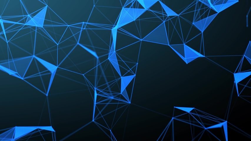 Digital Plexus background. Business technology or medical blue background. From a tangle of lines, points, and triangles. Concept of engineering, digital and scientific ways to visualize data. Royalty-Free Stock Footage #1054710326