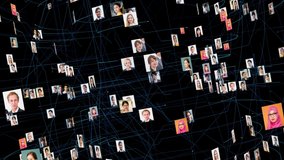 A lot of avatar in cyberspace. Face icon. Social networking service.  - Powered by Shutterstock - Get 15% off with code: PIKWIZARD15