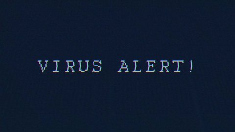 Virus alert high tech intro title animated text