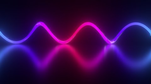 Neon spiral loop. Motion graphic abstract background.