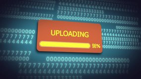 Data transfer process on computer screen. Uploading complete. - Powered by Shutterstock - Get 15% off with code: PIKWIZARD15