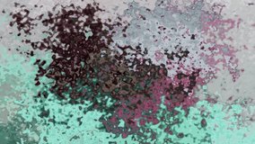 abstract animated twinkling stained background full HD seamless loop video - watercolor splotch liquid effect - color mint green mauve pink maroon
