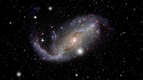 Floating through space and nebula while the galaxy, stars and the milky way are moving towards the viewer in outerspace.