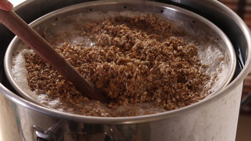 Home brewing beer mashing process