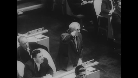 1960 - Nikita Khrushchev denounces Prime Minister Macmillan at the UN General Assembly.