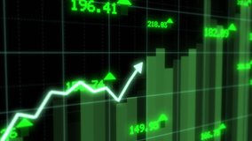 Rising Stock Market Chart Arrow Rallying Growth Recovery Concept - 4K Seamless Loop Motion Background Animation - Powered by Shutterstock - Get 15% off with code: PIKWIZARD15