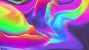 Colorful abstract fluid waves motion digital design. Seamless looping. Video animation	