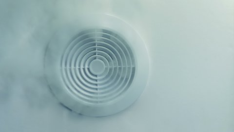 Smoke Or Gas Coming Out Of Vent In The Wall