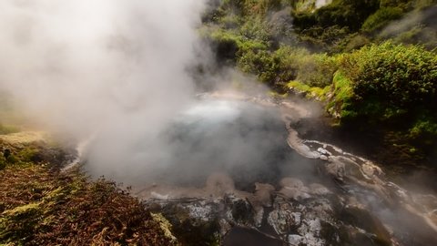Waikite Valley thermal with the biggest natural boiling water pool in New Zealand