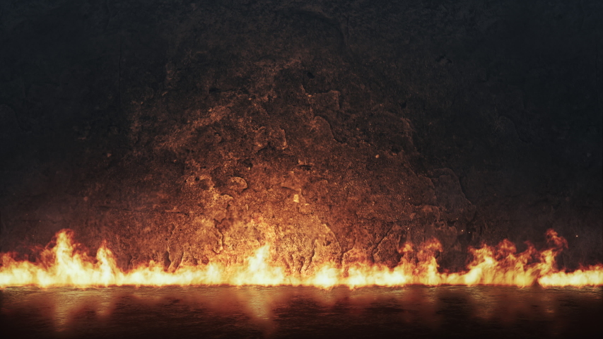 Fire in Stone Cave seamless Loop 8 Second seamlessly looped Background showing Fire in a stone Cave. Cinematic Look. | Shutterstock HD Video #1054916336