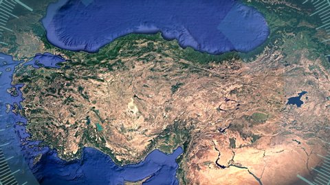 Zoom to Turkey Map from Earth