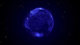 Hologram of Earth! 4K Planet Hologram. 60 fps