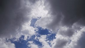 Dark clouds cover the sky - accelerated video.