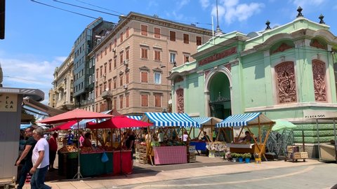 City of Rijeka, Croatia / Croatia - 06.25.20. Rijeka main market