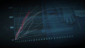 Data analytics graph explaining in an abstract form how the respiratory virus has spread in various countries during the Corona, Covid-19 virus pandemic. - Powered by Shutterstock - Get 15% off with code: PIKWIZARD15