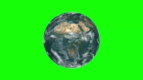 Beautiful 360 view of The Earth from outher Space. Rotating. Realistic 3D render 4k HD. Video from a set of the Solar System. With clouds and atmospher. Blue Marble.
Green background. Blue Planet. 