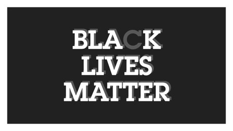 black lives matter text animation
