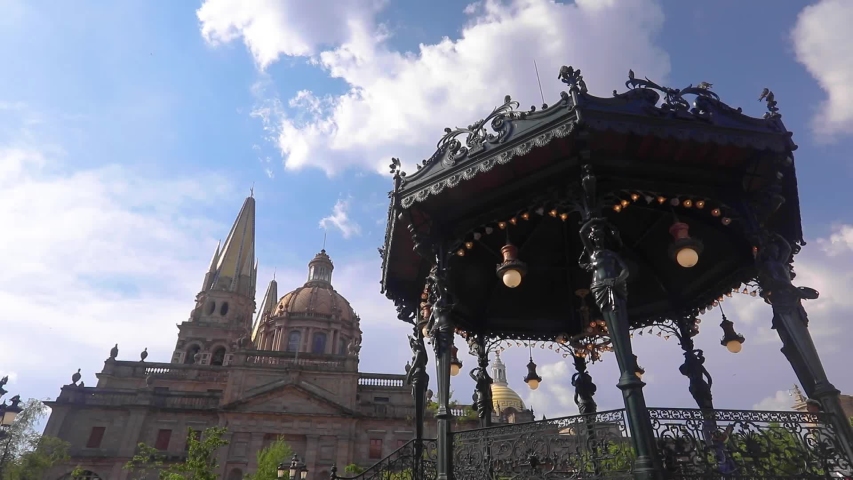 Metropolitan Cathedral. Architecture and monuments of the city of Guadalajara, Jalisco, Mexico. Daytime shots.