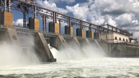 Hydro Power Plant Dam, Dubasari, Moldova, Dniester river